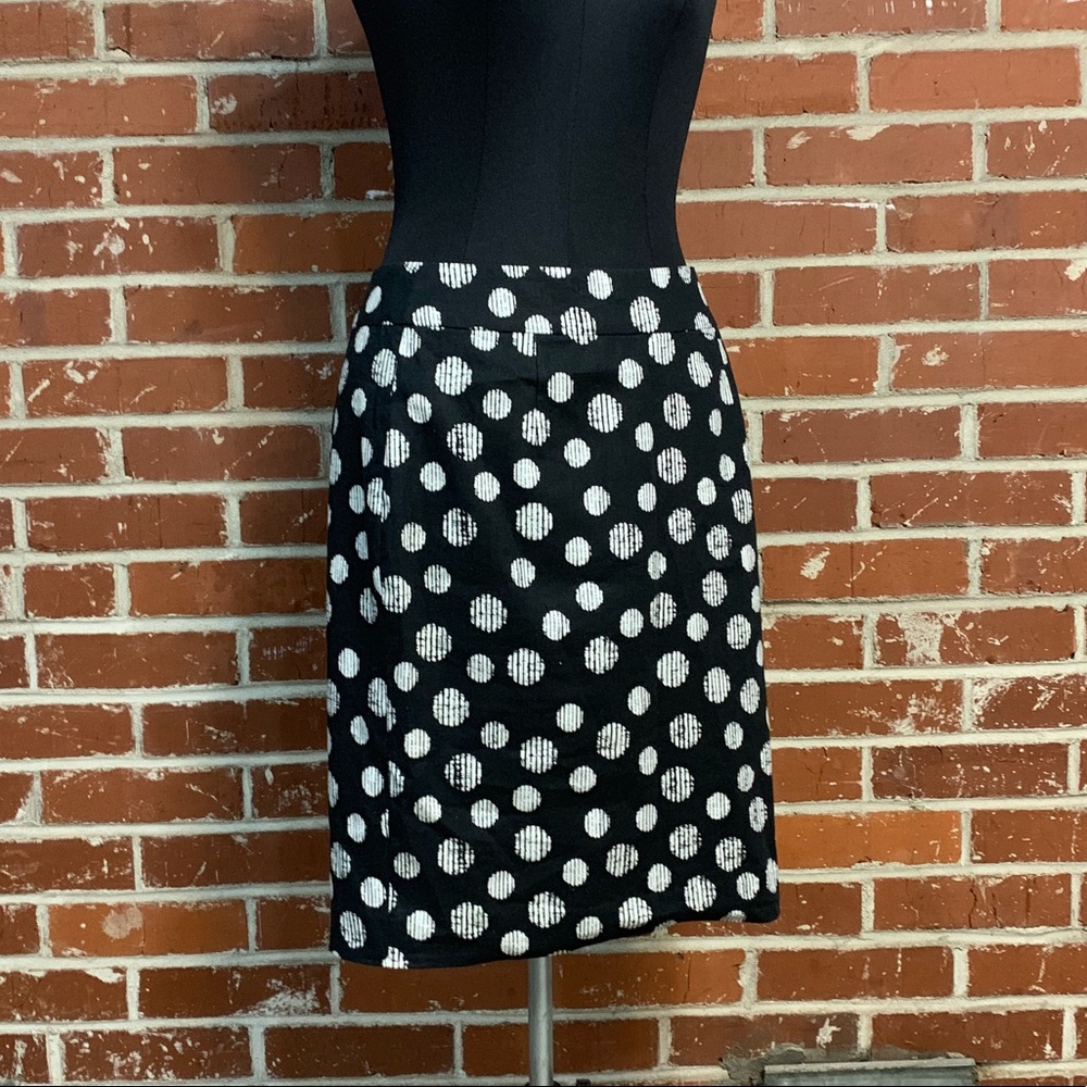 Banana Republic Polka Dot Career Linen Skirt 4